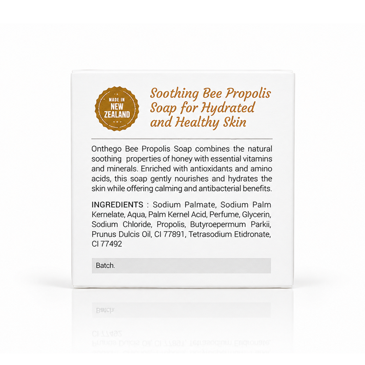 OnTheGo Natural Propolis Soap | Gentle Antibacterial Cleanse for All Skin Types | 80g