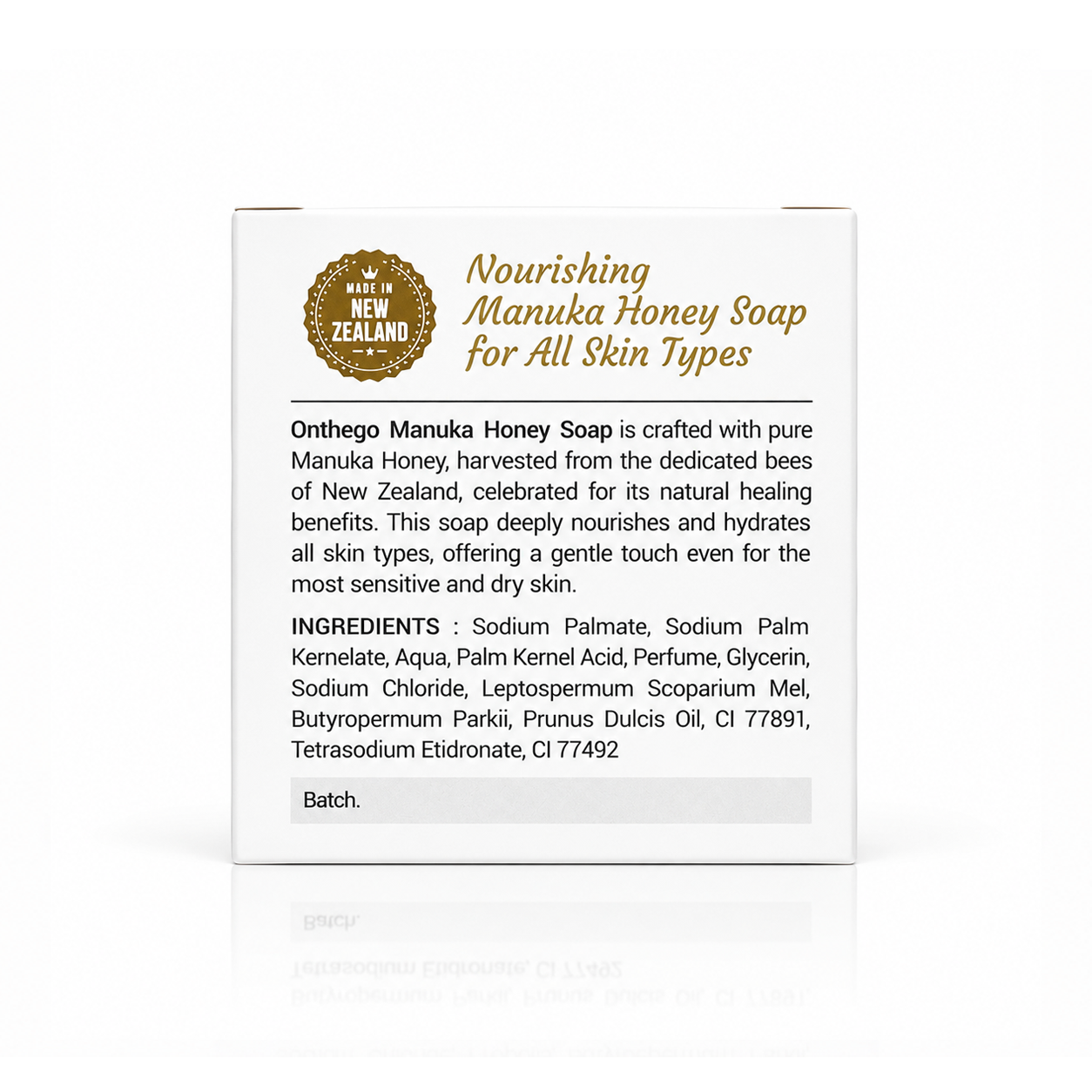 OnTheGo Natural Manuka Honey Soap | Gentle Cleansing for All Skin Types | 80g