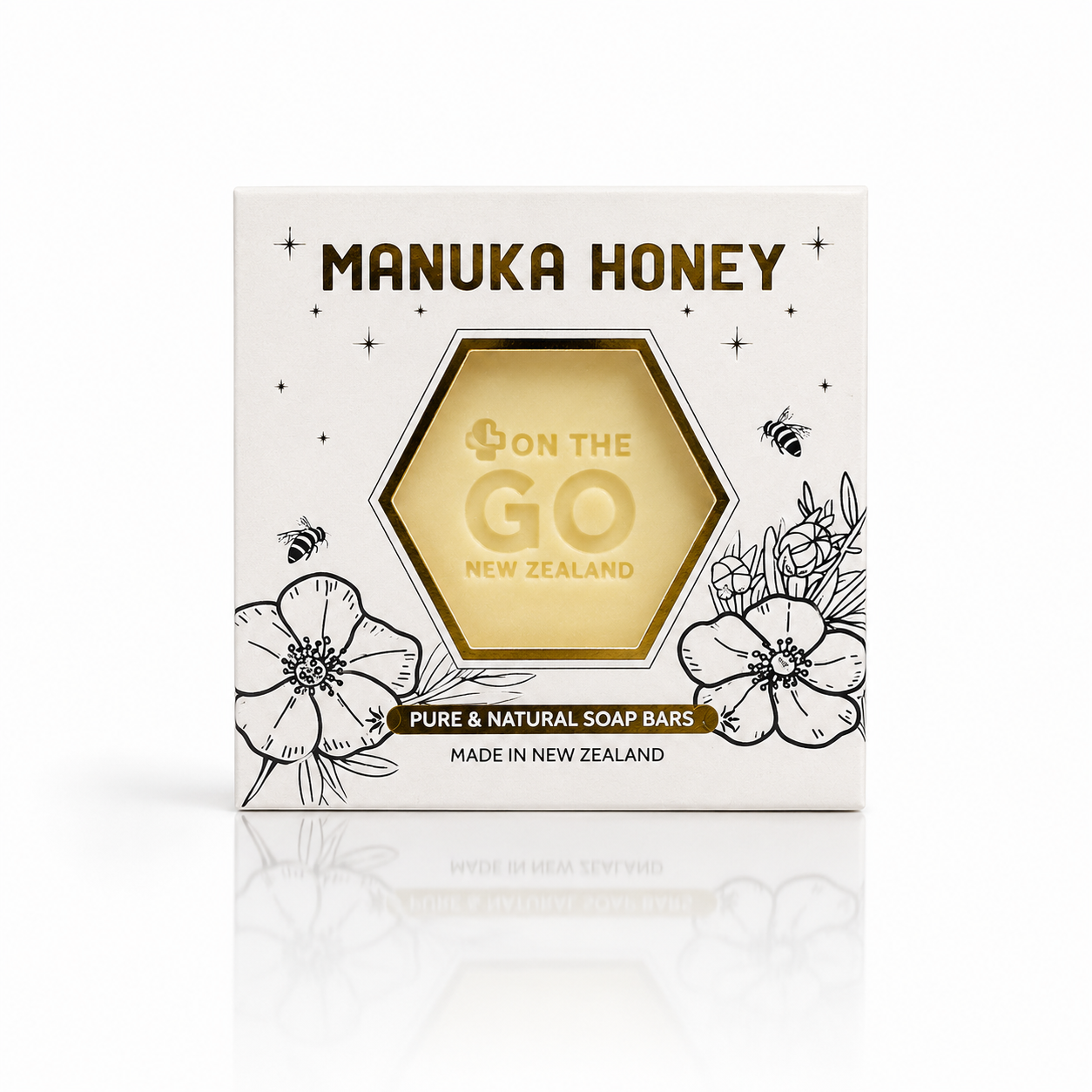 OnTheGo Natural Manuka Honey Soap | Gentle Cleansing for All Skin Types | 80g