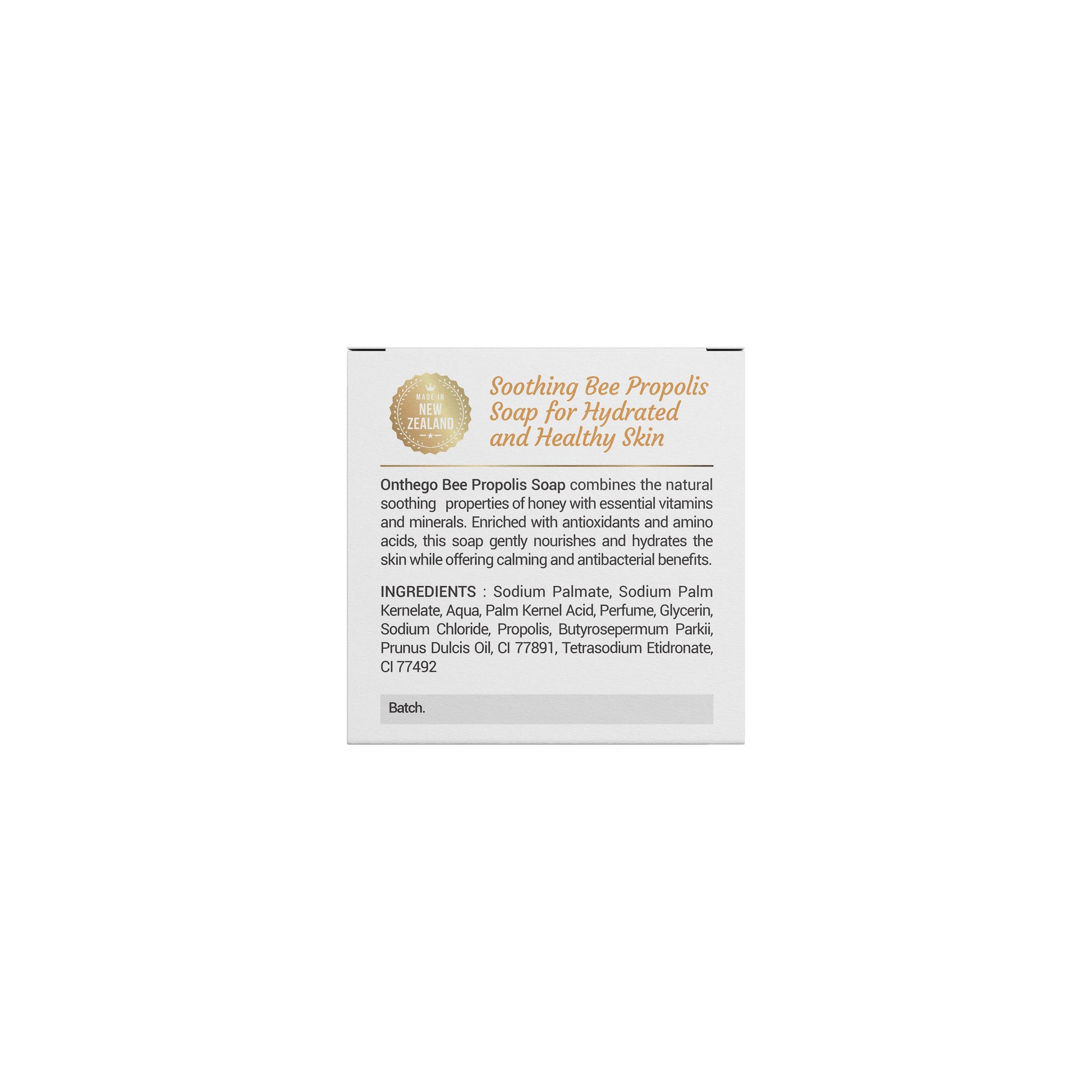 OnTheGo Natural Propolis Soap | Gentle Antibacterial Cleanse for All Skin Types | 80g