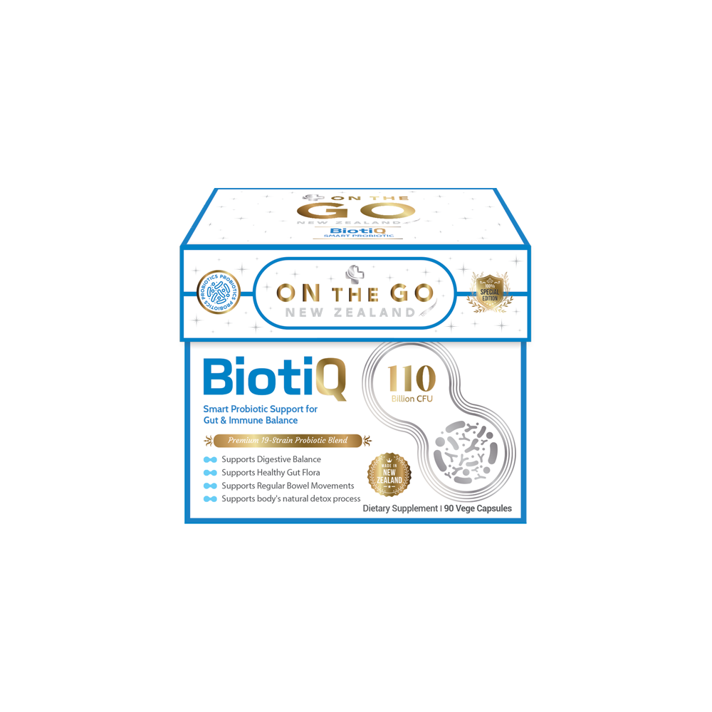 OnTheGo BiotiQ | 110 Billion CFU Probiotic with 19 Strains – 90 Capsules