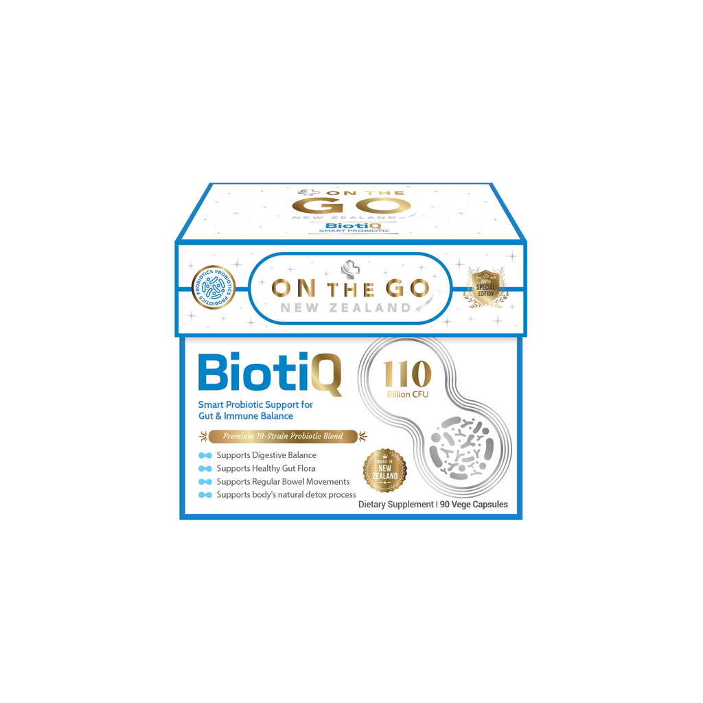 OnTheGo BiotiQ | 110 Billion CFU Probiotic with 19 Strains – 90 Capsules